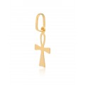 Pingente Cruz Egípcia Em Ouro 18k + Corrente Americana 45cm